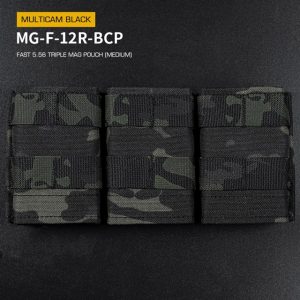 WST FAST Type 5.56 (M4) Triple Magazine MOLLE Pouch – MC Black WST FAST Type 5.56 (M4) Triple Magazine MOLLE Pouch – MC Black