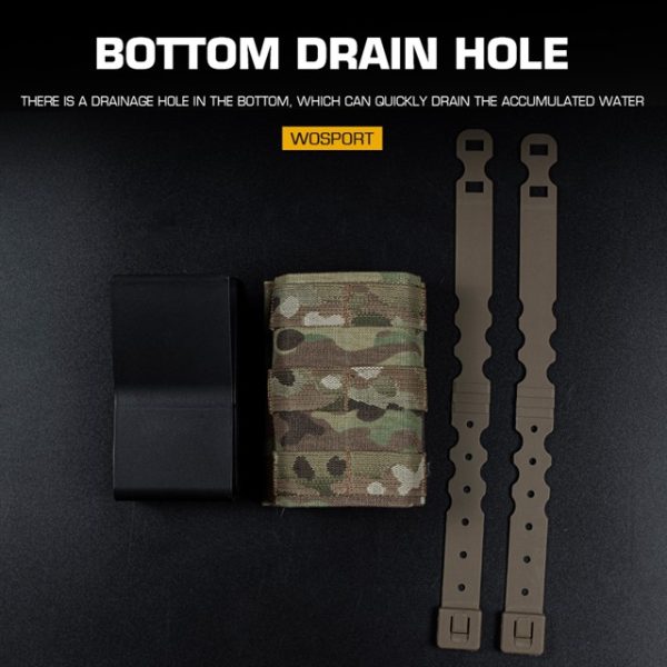 WST FAST Type 7.62 (AK) Magazine MOLLE Pouch, Long – Grey