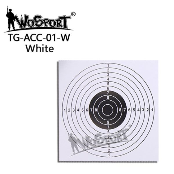 WST Set of 100 Pcs Training Target Sheets 140 × 140 mm – White
