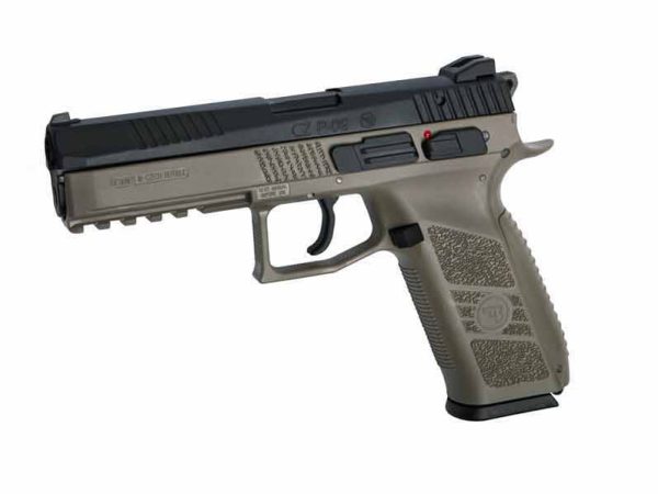 ASG CZ P-09 GBB Pistol with Metal Slide, Hard Case - Tan