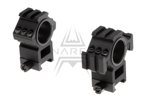 Tri-Side Rail 25.4mm / 30mm Mount Rings - Black Tri-Side Rail 25.4mm / 30mm Mount Rings - Black