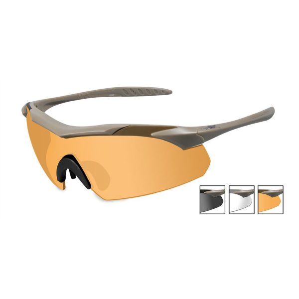 Goggles VAPOR Smoke Grey + Clear + Light Rust/Matte Tan