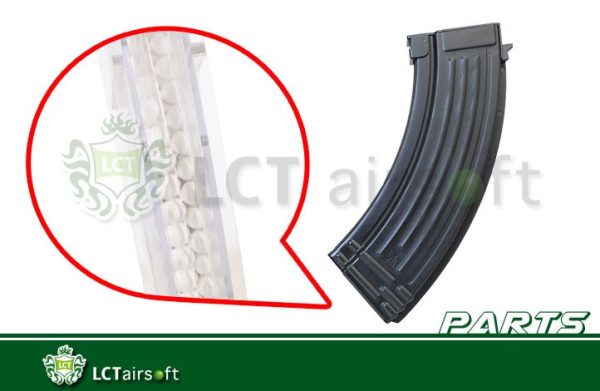 LCT AK-47 (AK / LCK47) Mid-Cap Magazine, 130 BBs – Black