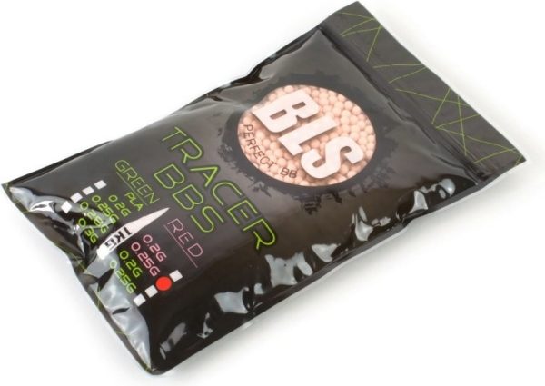 BLS TRACER Airsoft Pellets 0.20g, 5000 BBs (Bag) - Red