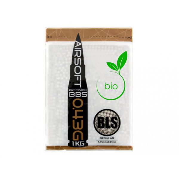 BLS BIO UH Airsoft Pellets 0.43g, 2300 BBs (Bag) - White