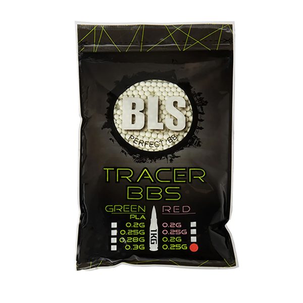 BLS TRACER Airsoft Pellets 0.25g, 4000 BBs (Bag) - Green BLS TRACER Airsoft Pellets 0.25g, 4000 BBs (Bag) - Green