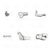 CTM AAP-01 Stainless Steel Hammer Set LUXURY V2 - Silver