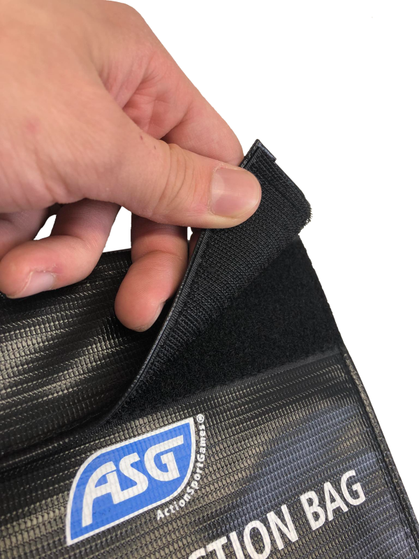 ASG Protective Non-Flammable Bag for Batteries, 21x18 cm - Black ASG Protective Non-Flammable Bag for Batteries, 21x18 cm - Black