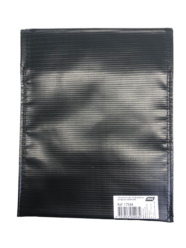 ASG Protective Non-Flammable Bag for Batteries, 21x18 cm - Black ASG Protective Non-Flammable Bag for Batteries, 21x18 cm - Black