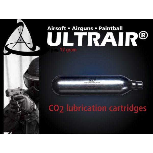 ASG CO2 Cartridge with Silicone ULTRAIR 12g - 1 Piece ASG CO2 Cartridge with Silicone ULTRAIR 12g - 1 Piece