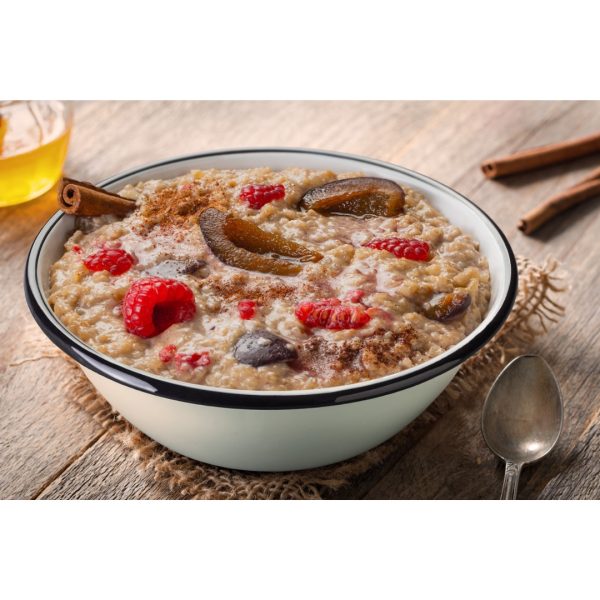 AM Lightweight Rice Porridge with Plums, Raspberries and Cinnamon (300 g) AM Lightweight Rice Porridge with Plums, Raspberries and Cinnamon (300 g)