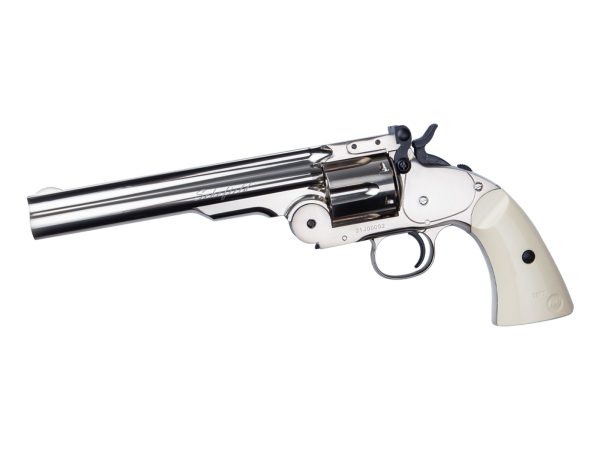 ASG Schofield 6" Gas Revolver - Silver / Ivory ASG Schofield 6" Gas Revolver - Silver / Ivory