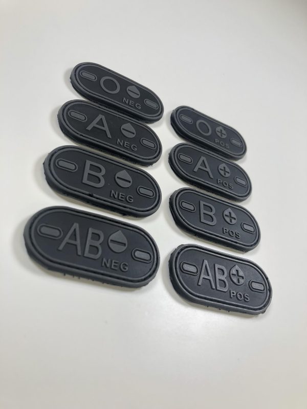 Blood patch 0 NEG - TYPE D - black/grey