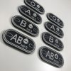 Blood patch AB POS - TYPE D - black/white