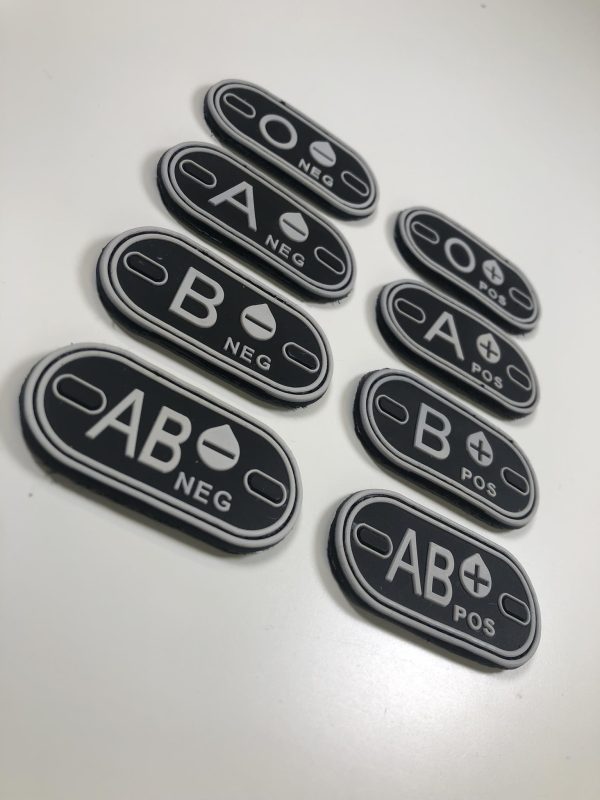 Blood patch A POS - TYPE D - black/white
