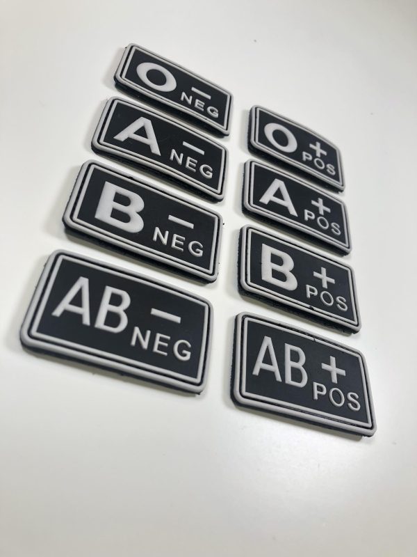 Blood patch AB POS - TYPE B - black/white