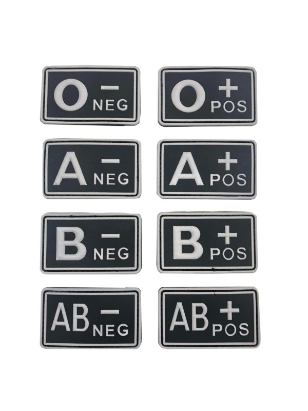 Blood patch AB NEG - TYPE B - black/white