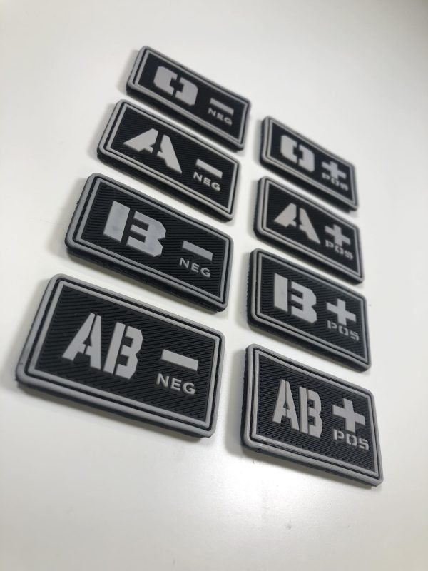 Blood patch B POS - TYPE A - black/white