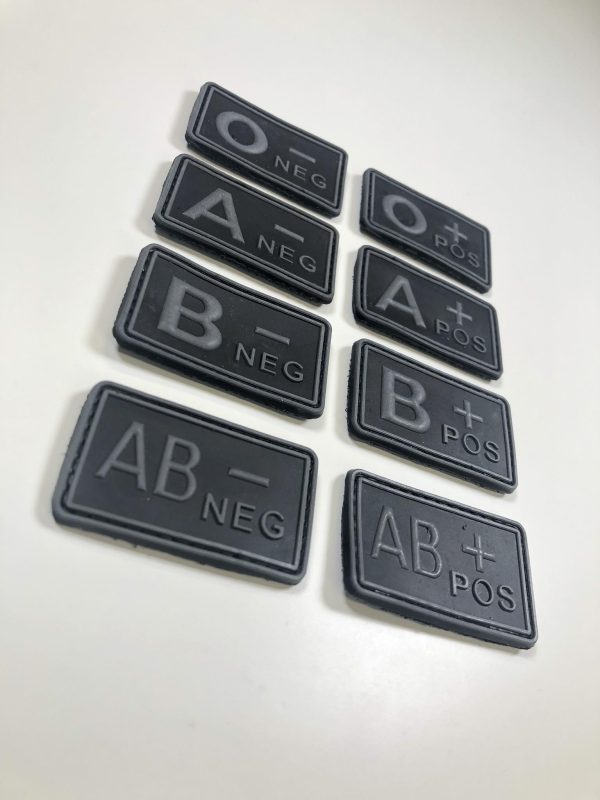 Blood patch A NEG - TYPE A - black/grey
