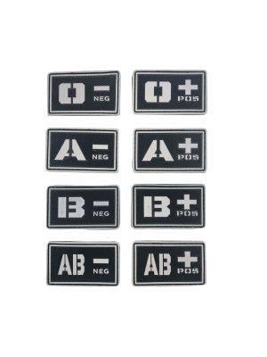 Blood patch AB POS - TYPE A - black/white Blood patch AB POS - TYPE A - black/white