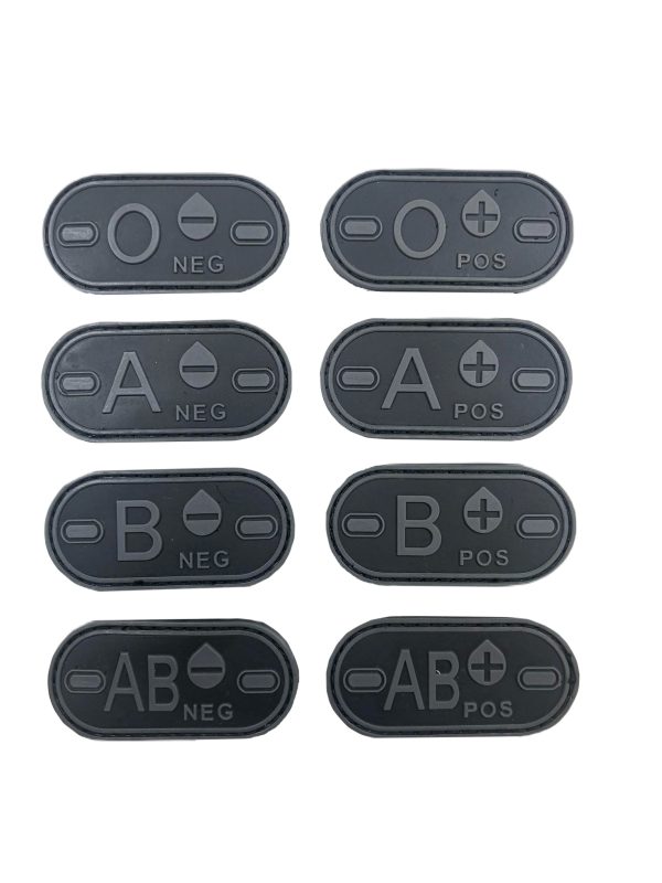 Blood patch B NEG - TYPE D - black/grey