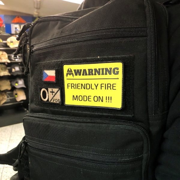 ANAREUS VELCRO Warning patch FRIENDLY FIRE - Yellow VELCRO Warning patch FRIENDLY FIRE - Yellow