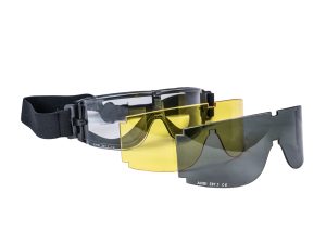 STRIKE Safety Goggles EP-01, 3 Lenses - Black