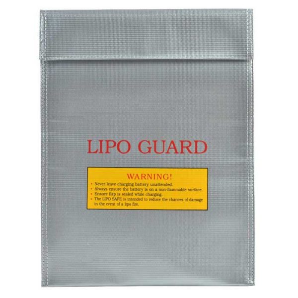 Safety Bag 18x23cm for Li-pol battery, Silver