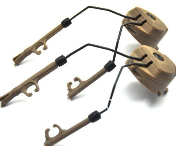 FMA ARC Helmet Mount for Peltor Comtac Headset - Tan FMA ARC Helmet Mount for Peltor Comtac Headset - Tan