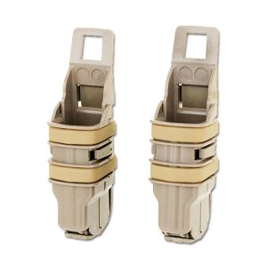 FMA Polymer MOLLE FastMag Pouch for Pistol Magazines, 2 pcs - Tan