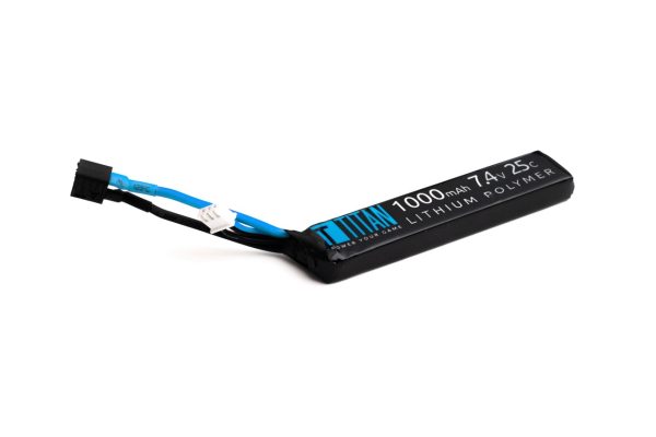 Li-Pol battery TITAN 7,4V 1000mAh, 25C - Stick (buffer) Li-Pol battery TITAN 7,4V 1000mAh, 25C - Stick (buffer)