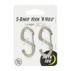S-Biner® Hook 'N Hold™ Carabiner, Small - Silver (2 pcs) S-Biner® Hook 'N Hold™ Carabiner, Small - Silver (2 pcs)