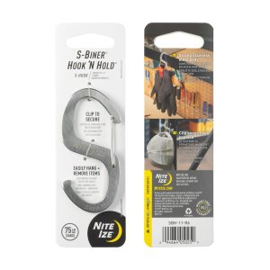 S-Biner® Hook 'N Hold™ Carabiner, Large - Silver
