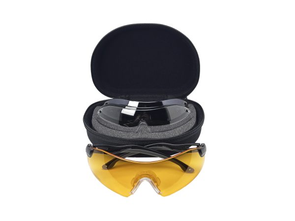 STRIKE DROP ZONE Protective Glasses, 4 Lenses H2X Anti-Fog - Black STRIKE DROP ZONE Protective Glasses, 4 Lenses H2X Anti-Fog - Black