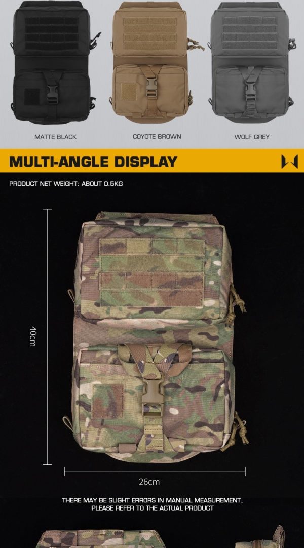 WST SCARAB Tactical MOLLE Back Panel – Black WST SCARAB Tactical MOLLE Back Panel – Black