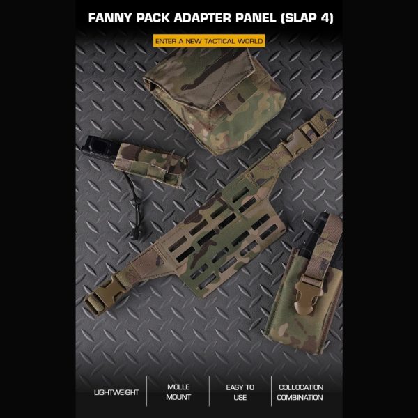 WST Fanny Pack MOLLE Adapter Panel, Small (4 Rows) – Ranger Green
