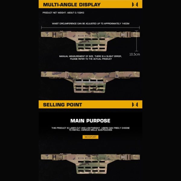 WST Fanny Pack MOLLE Adapter Panel, Small (4 Rows) – Coyote WST Fanny Pack MOLLE Adapter Panel, Small (4 Rows) – Coyote
