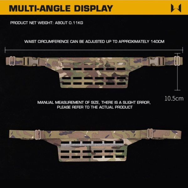 WST Fanny Pack MOLLE Adapter Panel, Large (6 Rows) – Ranger Green