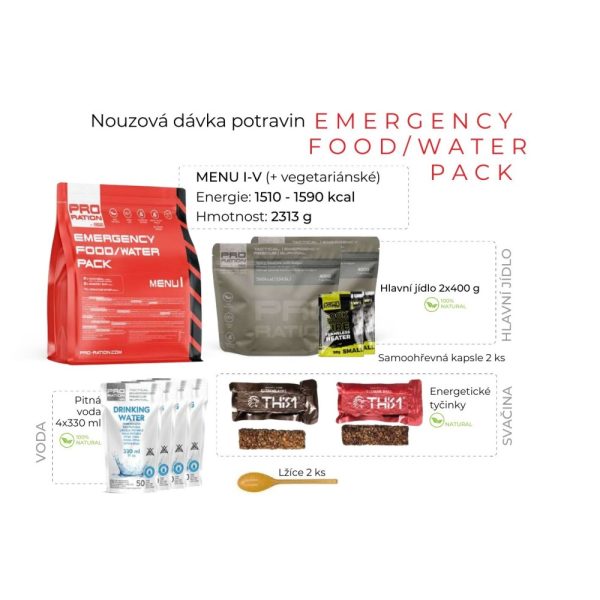 PRO-RATION MRE Emergency Food / Water Pack – Menu VEGE PRO-RATION MRE Emergency Food / Water Pack – Menu VEGE