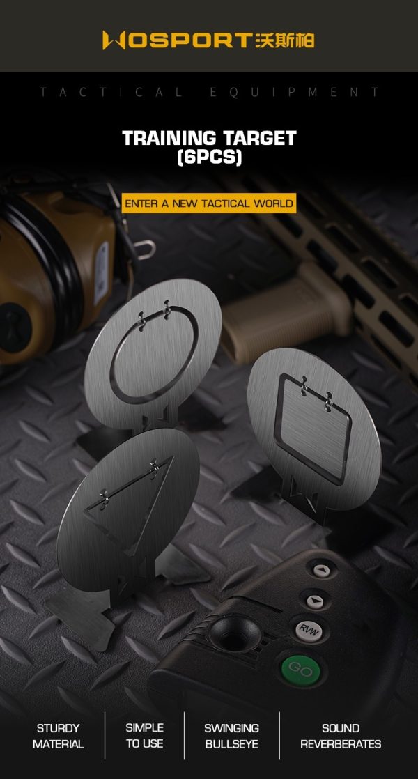 WST Set of Steel Targets 10 × 9 cm, 6 Pcs – Silver WST Set of Steel Targets 10 × 9 cm, 6 Pcs – Silver