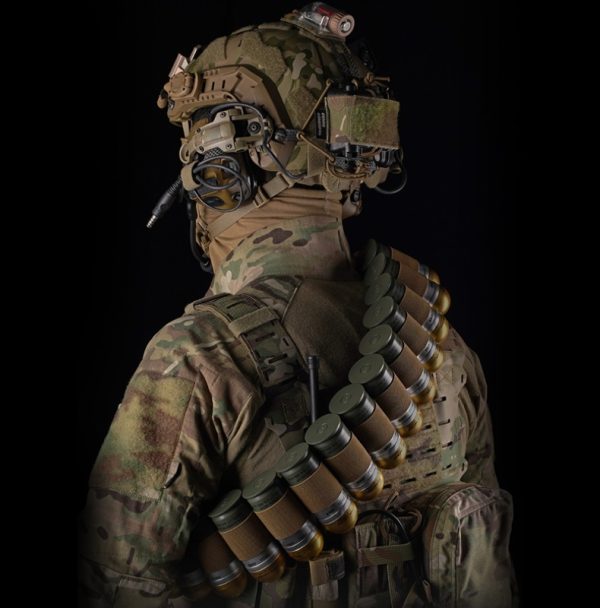 WST Bandolier Belt for 16× 40mm Grenade Shell – Black