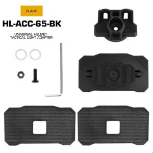 WST Universal Helmet Tactical Light Adapter, VELCRO Mount – Black