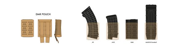 Novritsch Open MOLLE Pouch for DMR Magazine (7.62) - Black Novritsch Open MOLLE Pouch for DMR Magazine (7.62) - Black