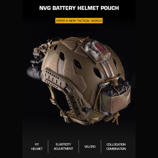 WST NVG Battery Helmet Pouch, VELCRO Mount – Coyote WST NVG Battery Helmet Pouch, VELCRO Mount – Coyote