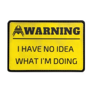 ANAREUS VELCRO Warning Patch NO IDEA - Yellow VELCRO Warning Patch NO IDEA - Yellow