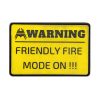 ANAREUS VELCRO Warning patch FRIENDLY FIRE - Yellow VELCRO Warning patch FRIENDLY FIRE - Yellow
