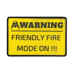 VELCRO Warning patch FRIENDLY FIRE - Yellow