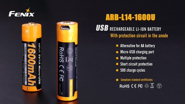 Charging battery USB AA Fenix ARB-L14-1600U (Li-ion)