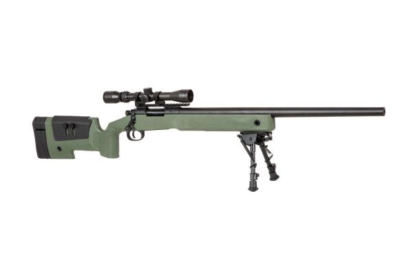 SA M40A3 (SA-S02 CORE™) Sniper Rifle with Accessories - Green SA M40A3 (SA-S02 CORE™) Sniper Rifle with Accessories - Green