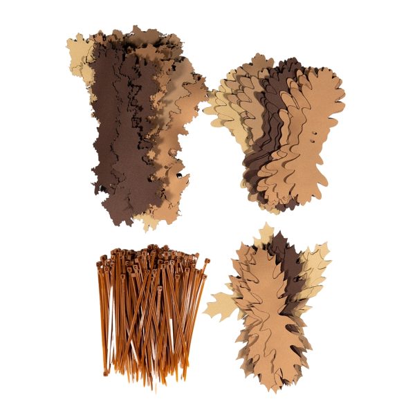 ANAREUS Pack of 3D SilkLeaf Camouflage Leaves, Large (308 Pcs) - Brown Pack of 3D SilkLeaf Camouflage Leaves, Large (308 Pcs) - Brown
